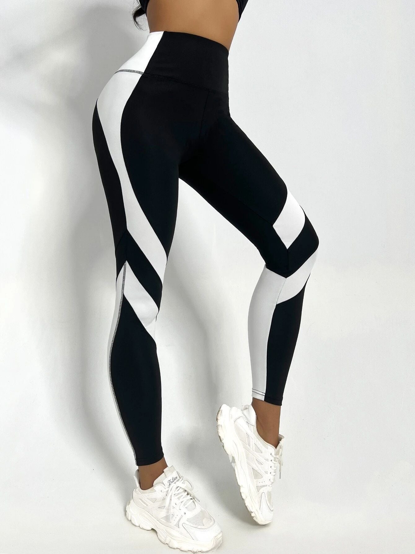 Women’s Minimalist Patchwork High-Waisted Yoga Pants - ABC&D Fitness
