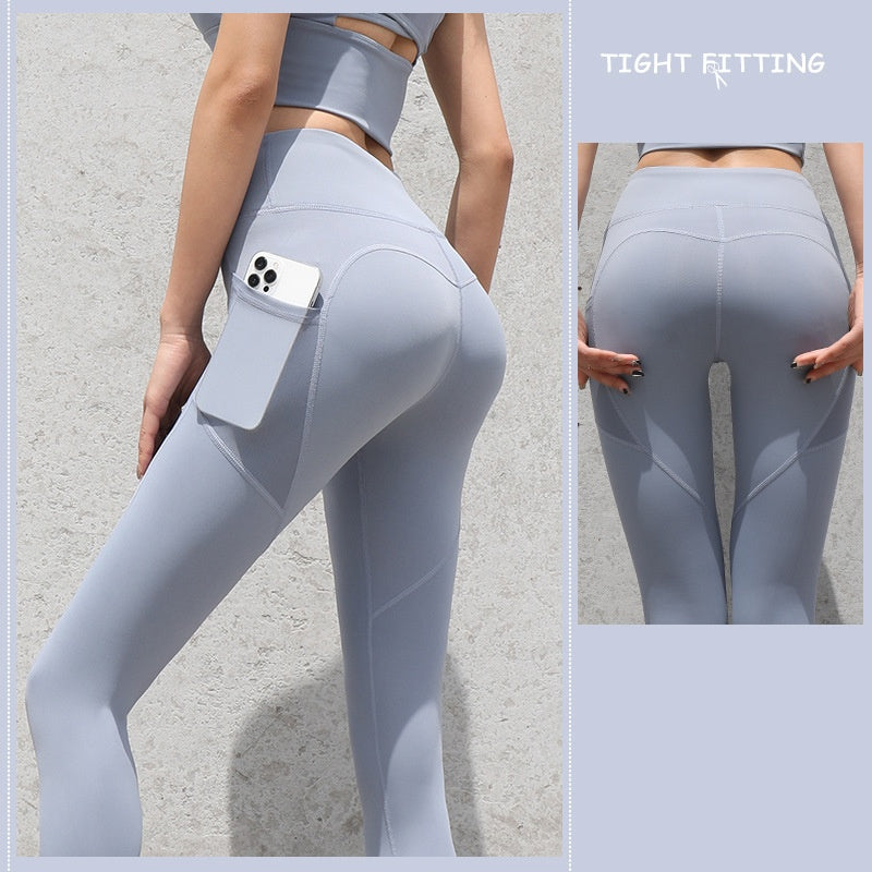 Women’s Seamless High-Waist Push Up Yoga & Running Pants - ABC&D Fitness
