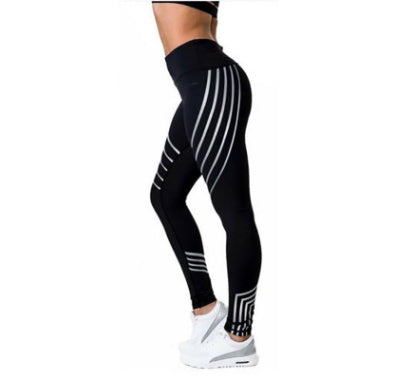 Women’s Night Glowing Workout Leggings – High-Waist Slim Fit Fitness Pants - ABC&D Fitness
