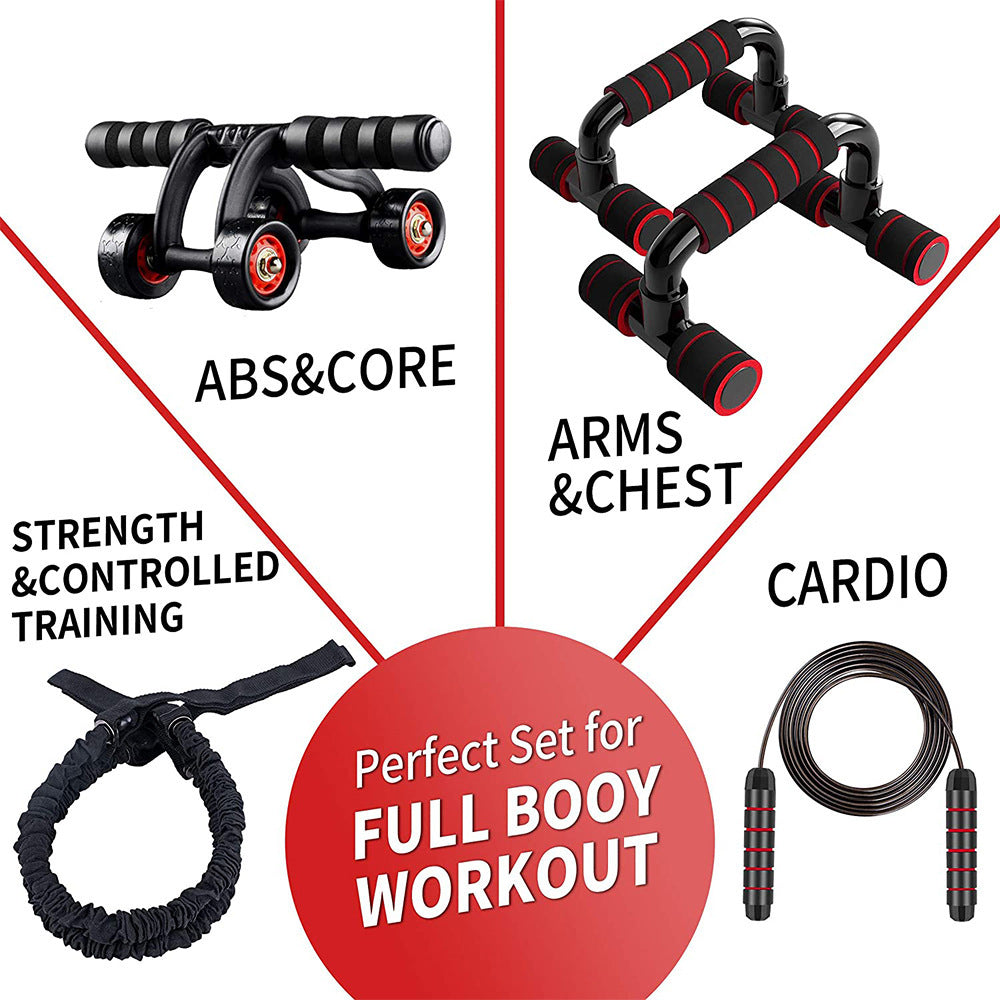 Push-Up Bracket Rebound Pull Rope 4 Rounds - ABC&D Fitness