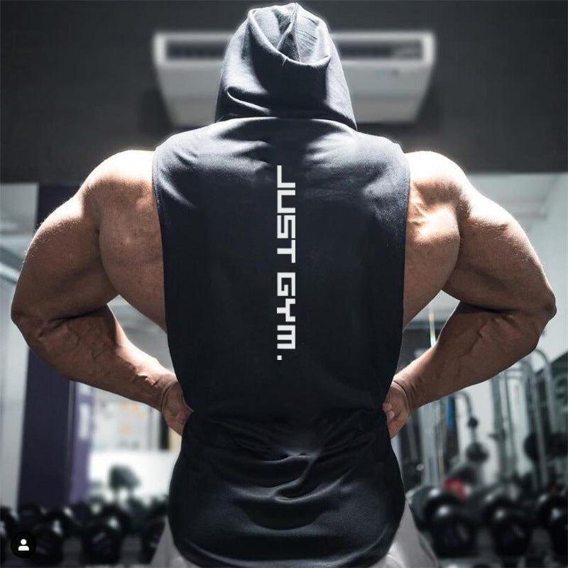 Men’s Hooded Fitness Vest – Loose Cotton Sports Sleeveless Gym Top - ABC&D Fitness