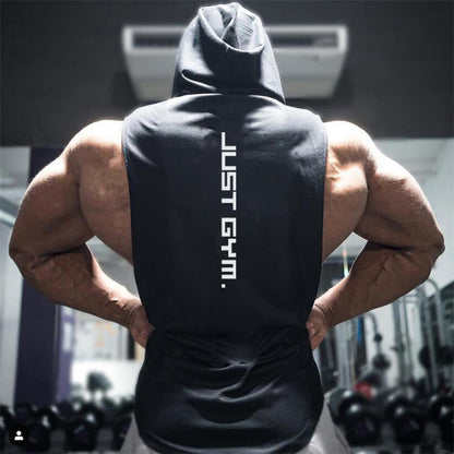 Men’s Hooded Fitness Vest – Loose Cotton Sports Sleeveless Gym Top - ABC&D Fitness