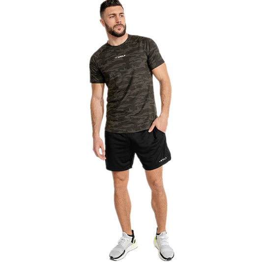 Men’s Running Sports T-Shirt – Quick-Dry Camouflage Short Sleeve Fitness Top - ABC&D Fitness