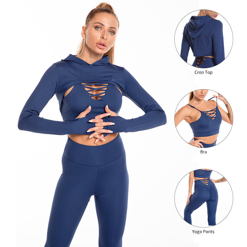 Women’s 3-Piece Seamless Sports Set - ABC&D Fitness