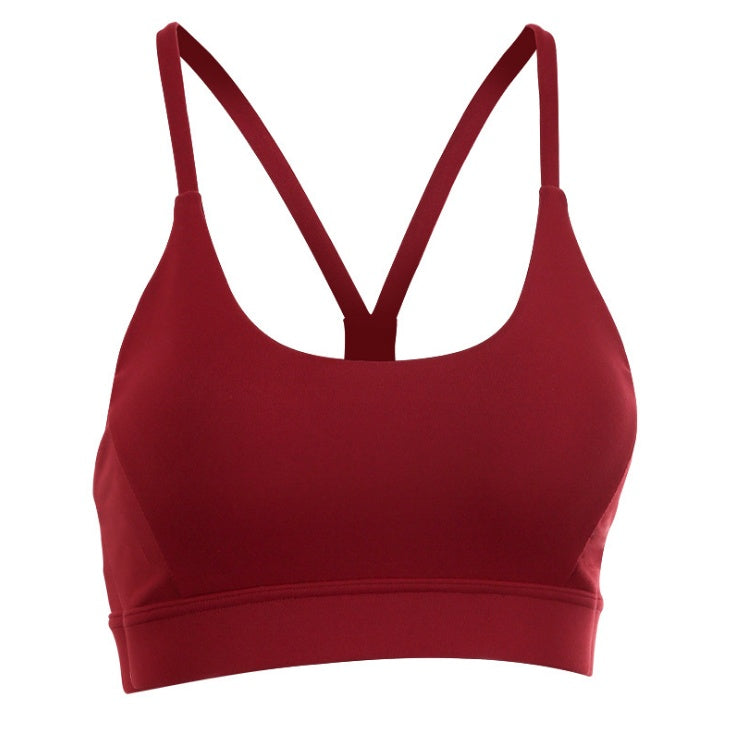 Women’s Back Mesh Triangle Push-Up Sports Bra – Racerback Padded Fitness Top - ABC&D Fitness