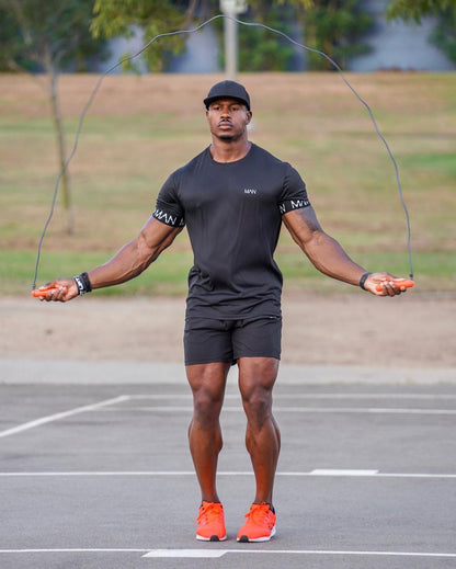 Men’s Sports Short Sleeve T-Shirt – Fitness & Casual Letter Print Tee - ABC&D Fitness