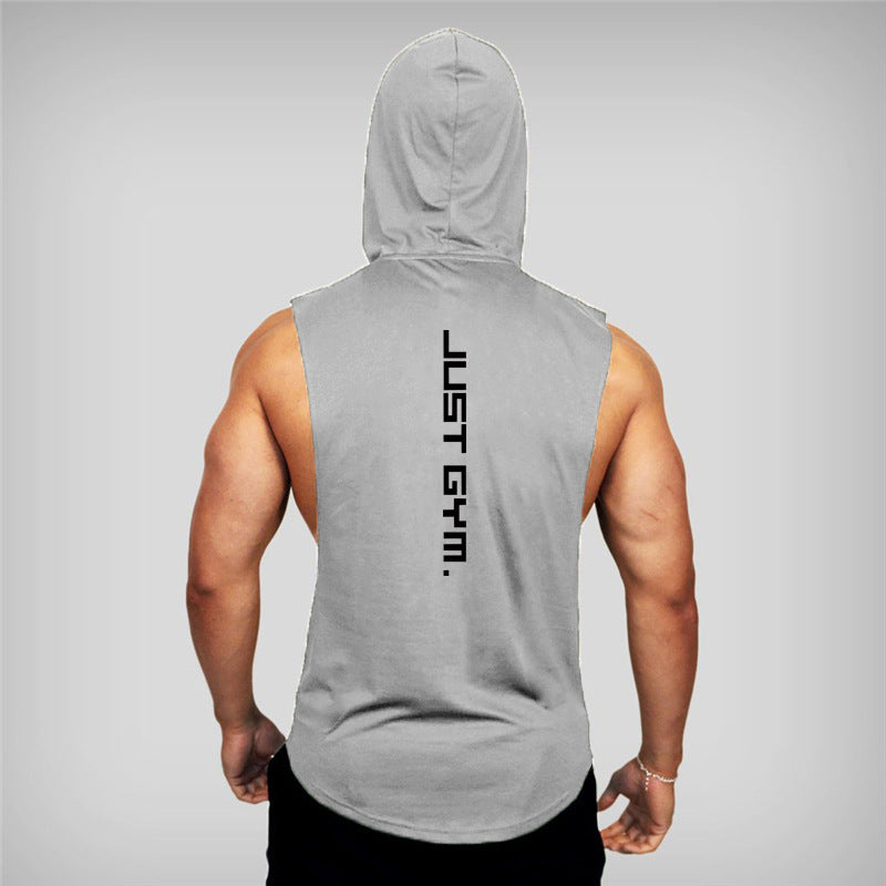 Men’s Hooded Fitness Vest – Loose Cotton Sports Sleeveless Gym Top - ABC&D Fitness