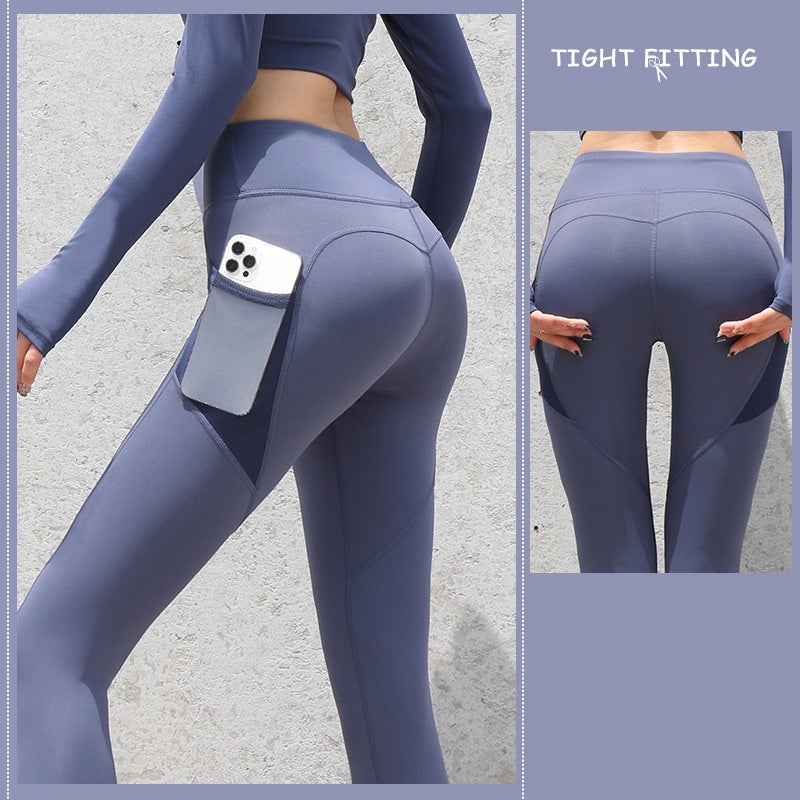 Women’s Seamless High-Waist Push Up Yoga & Running Pants - ABC&D Fitness