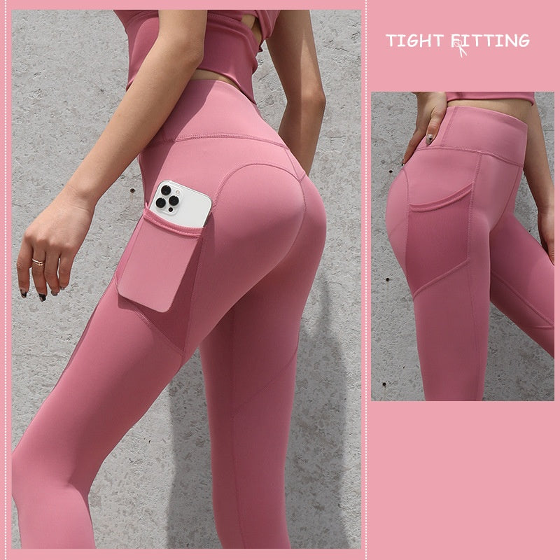 Women’s Seamless High-Waist Push Up Yoga & Running Pants - ABC&D Fitness