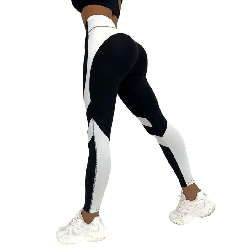 Women’s Minimalist Patchwork High-Waisted Yoga Pants - ABC&D Fitness
