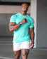 Men’s Sports Short Sleeve T-Shirt – Fitness & Casual Letter Print Tee - ABC&D Fitness