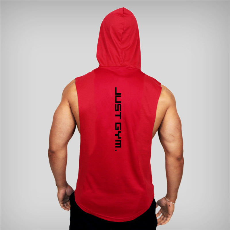 Men’s Hooded Fitness Vest – Loose Cotton Sports Sleeveless Gym Top - ABC&D Fitness