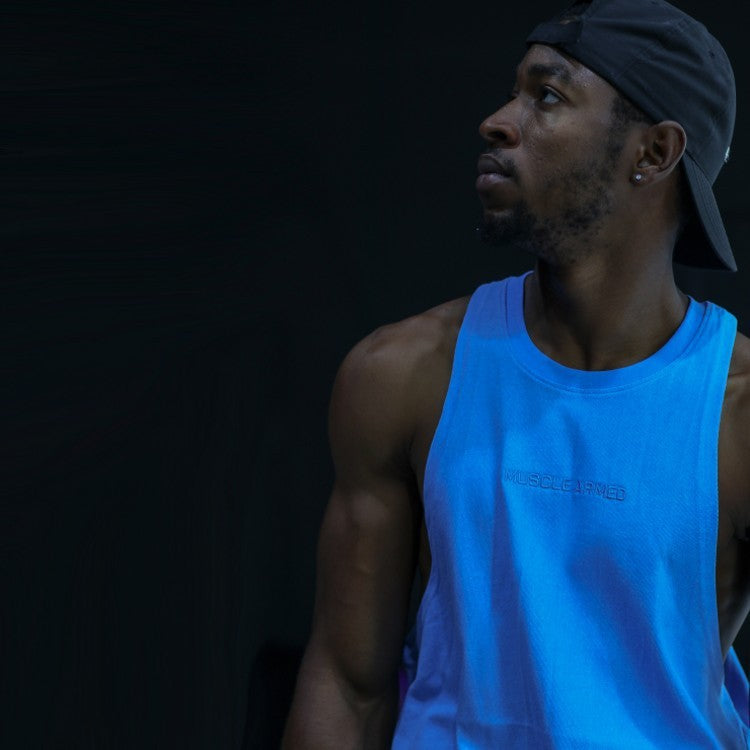 Men’s Loose Fit Fitness Vest – Sleeveless Cotton Workout Tank Top - ABC&D Fitness