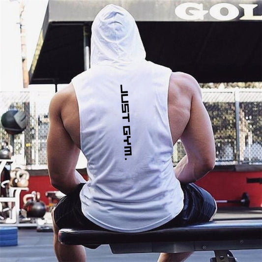 Men’s Hooded Fitness Vest – Loose Cotton Sports Sleeveless Gym Top - ABC&D Fitness