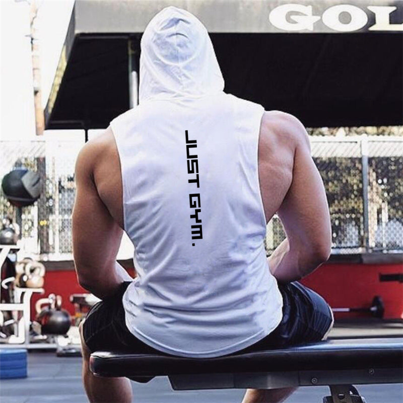 Men’s Hooded Fitness Vest – Loose Cotton Sports Sleeveless Gym Top - ABC&D Fitness
