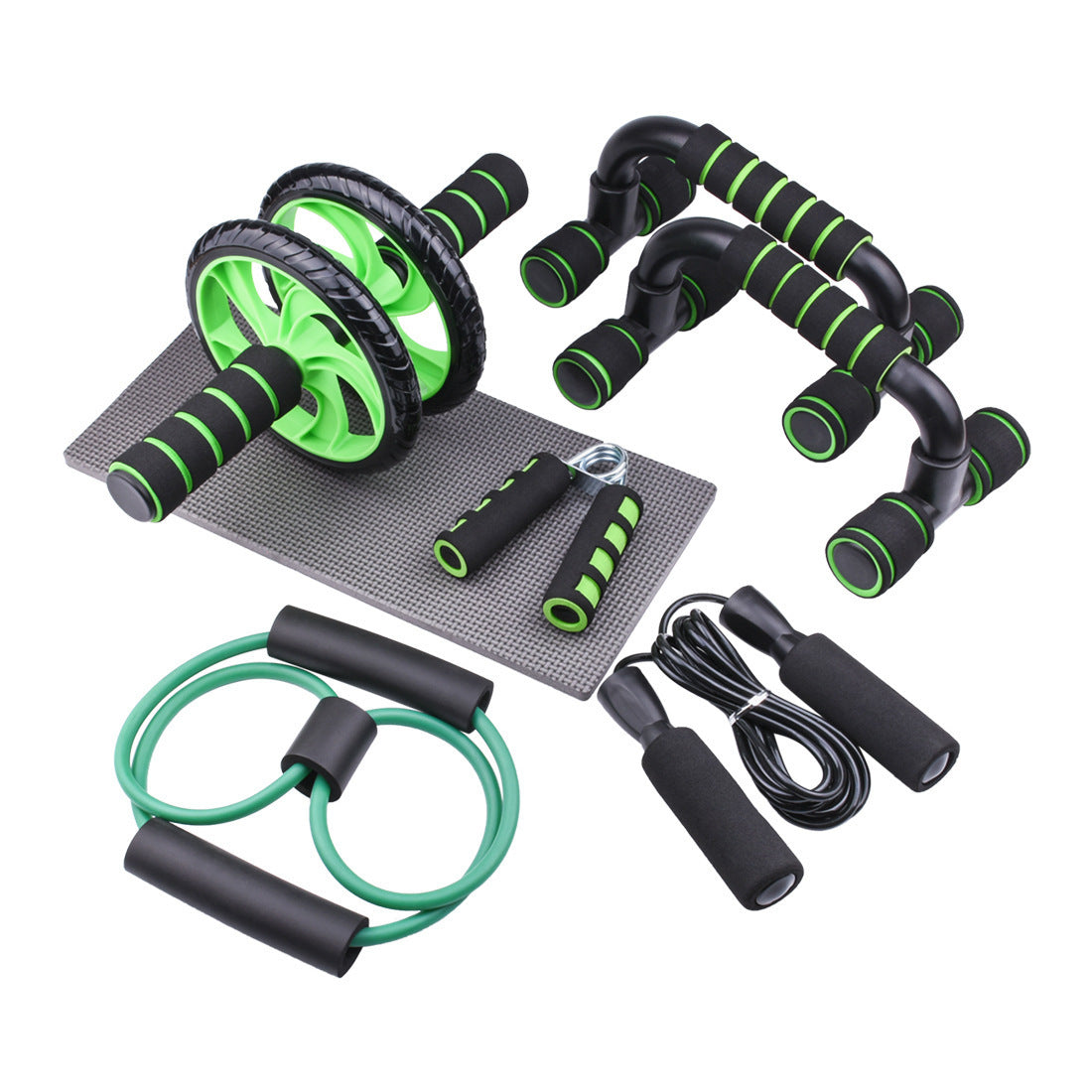 Indoor Push-Up Bracket with 7-Piece Abdominal Wheel Set – Multifunctional Sports Fitness Equipment - ABC&D Fitness
